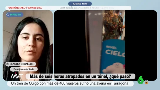 Claudia Ceballos, pasajera afectada Pasajera afectada