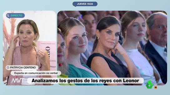 Patrycia Centeno analiza el gesto que la Reina Letizia hace a Felipe VI: ¿qué significa? Patrycia Centeno analiza el gesto que la Reina Letizia hace a Felipe VI: ¿qué significa?