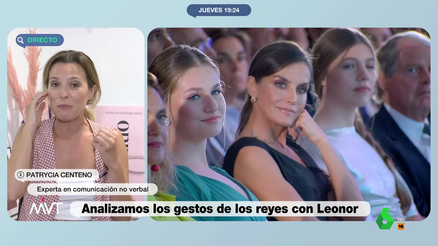 Patrycia Centeno analiza el gesto que la Reina Letizia hace a Felipe VI: ¿qué significa? Patrycia Centeno analiza el gesto que la Reina Letizia hace a Felipe VI: ¿qué significa?