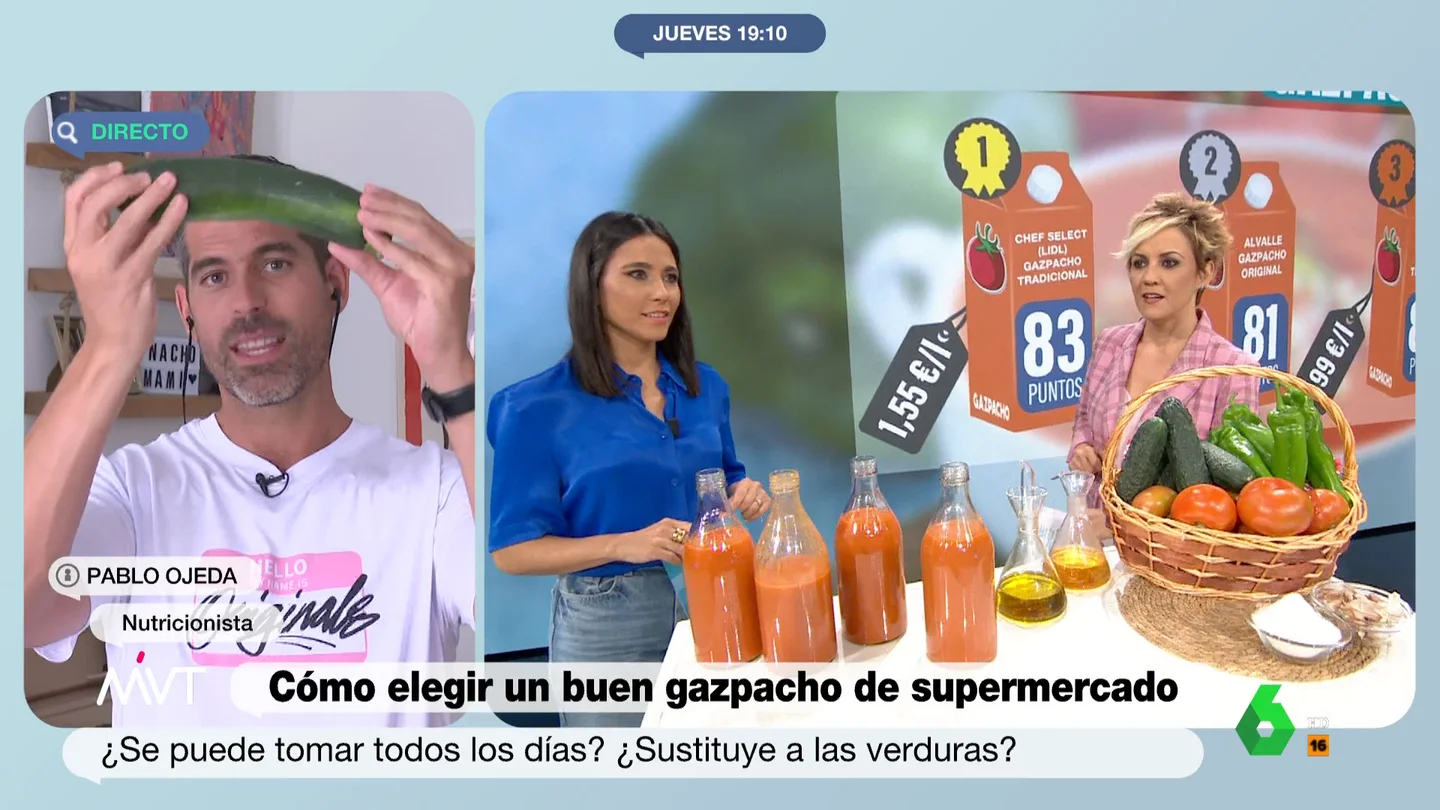 El truco del nutricionista Pablo Ojeda para cocinar un gazpacho "más ligero" El truco del nutricionista Pablo Ojeda para cocinar un gazpacho "más ligero"