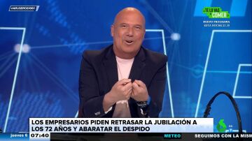 Alfonso Arús, sobre la propuesta de retrasar la edad de jubilación: "Mináis la moral de este pobre presentador"