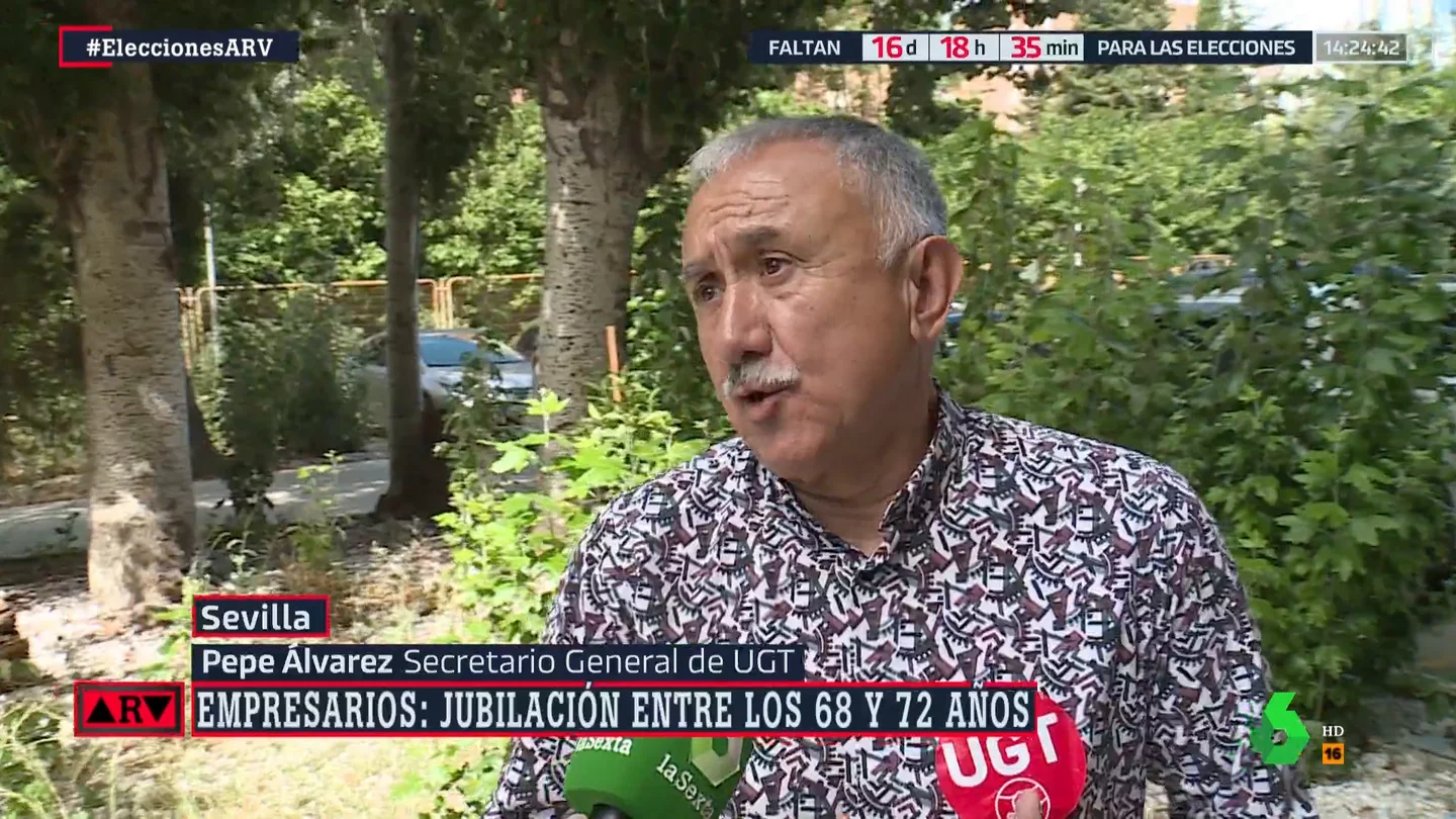 La reacción de Pepe Álvarez a la petición de retrasar la jubilación: "Me sorprendió menos de lo que me indignó" La reacción de Pepe Álvarez a la petición de retrasar la jubilación: "Me sorprendió menos de lo que me indignó"