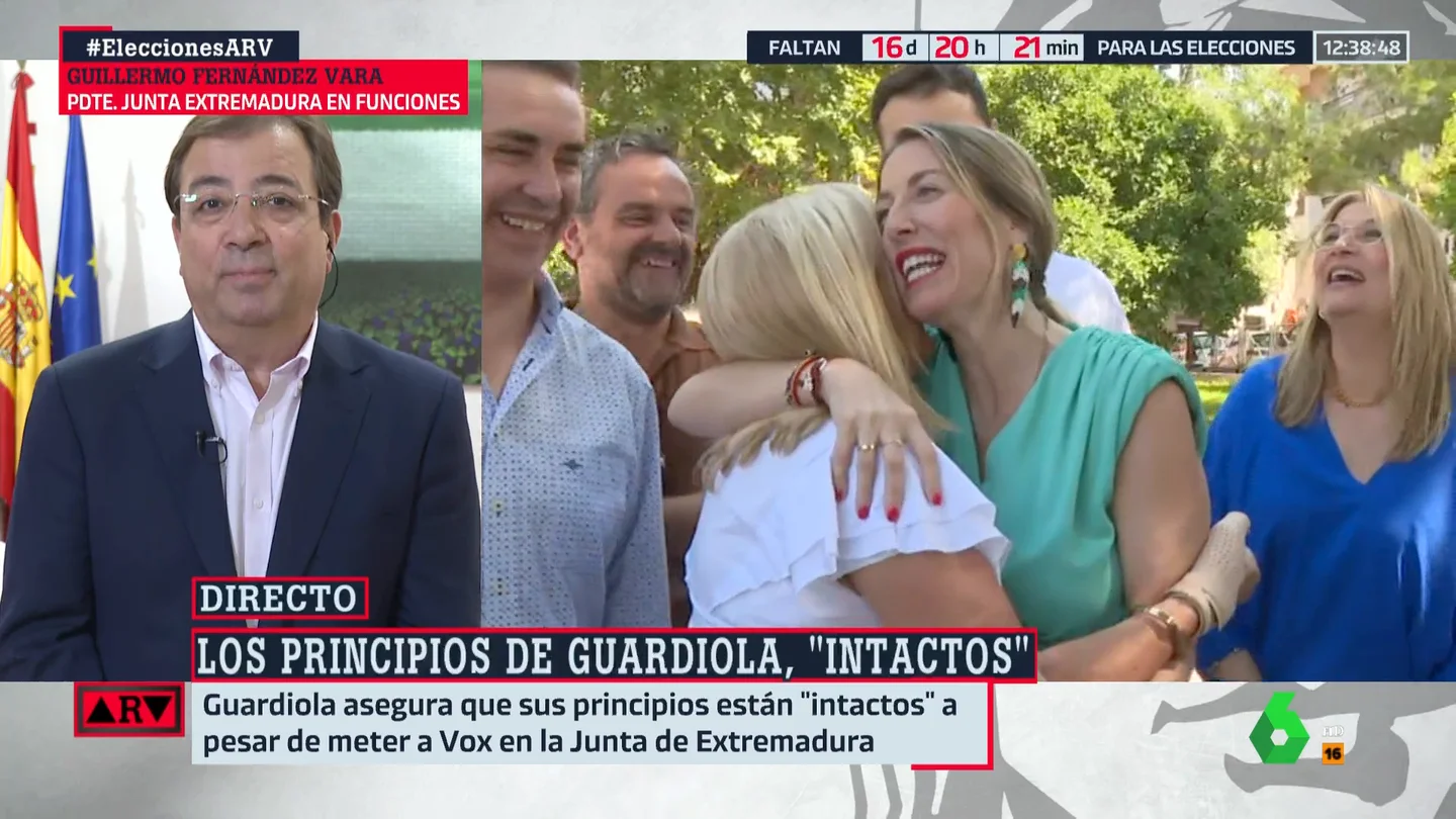 Vara, sobre el cambio de postura de Guardiola: "Ha hecho una renuncia expresa de sus principios" Vara, sobre el cambio de postura de Guardiola: "Ha hecho una renuncia expresa de sus principios"