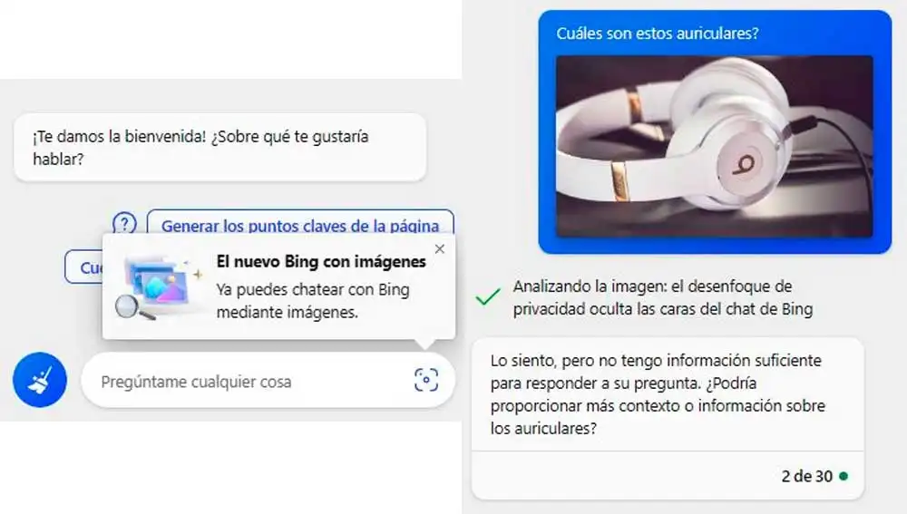Chateando con imágenes en Bing Chateando con imágenes en Bing