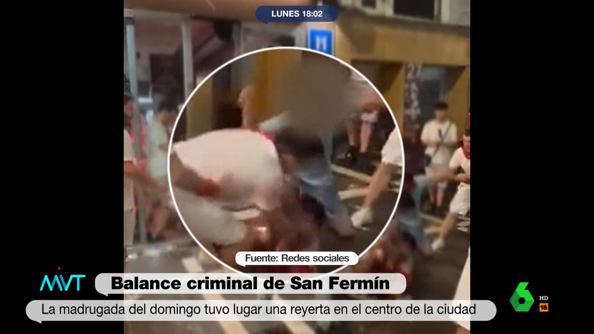 San Fermín vive un fin de semana criminal con un apuñalado, 11 detenciones por agresiones sexuales y 305 hurtos