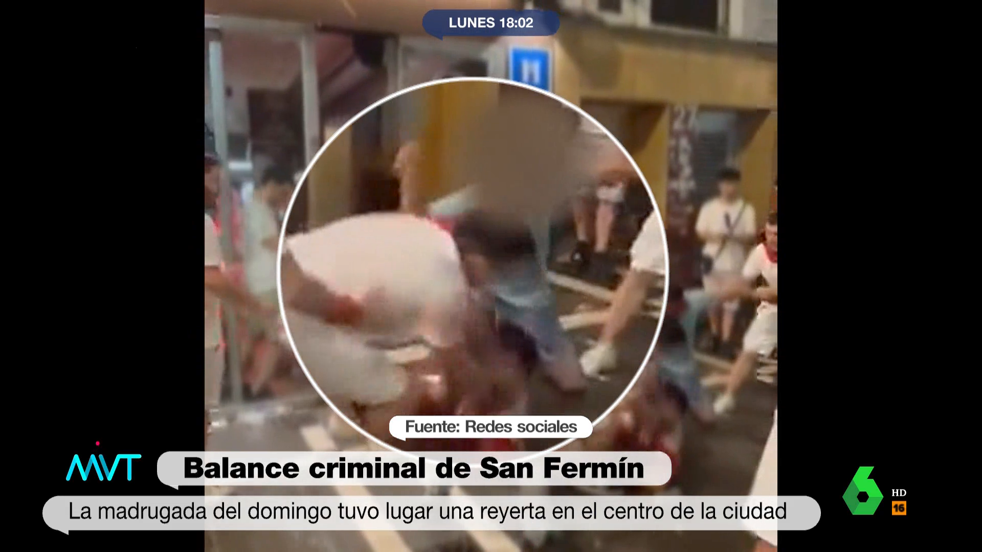 San Fermín vive un fin de semana criminal con un apuñalado, 11 detenciones  por agresiones sexuales y 305 hurtos