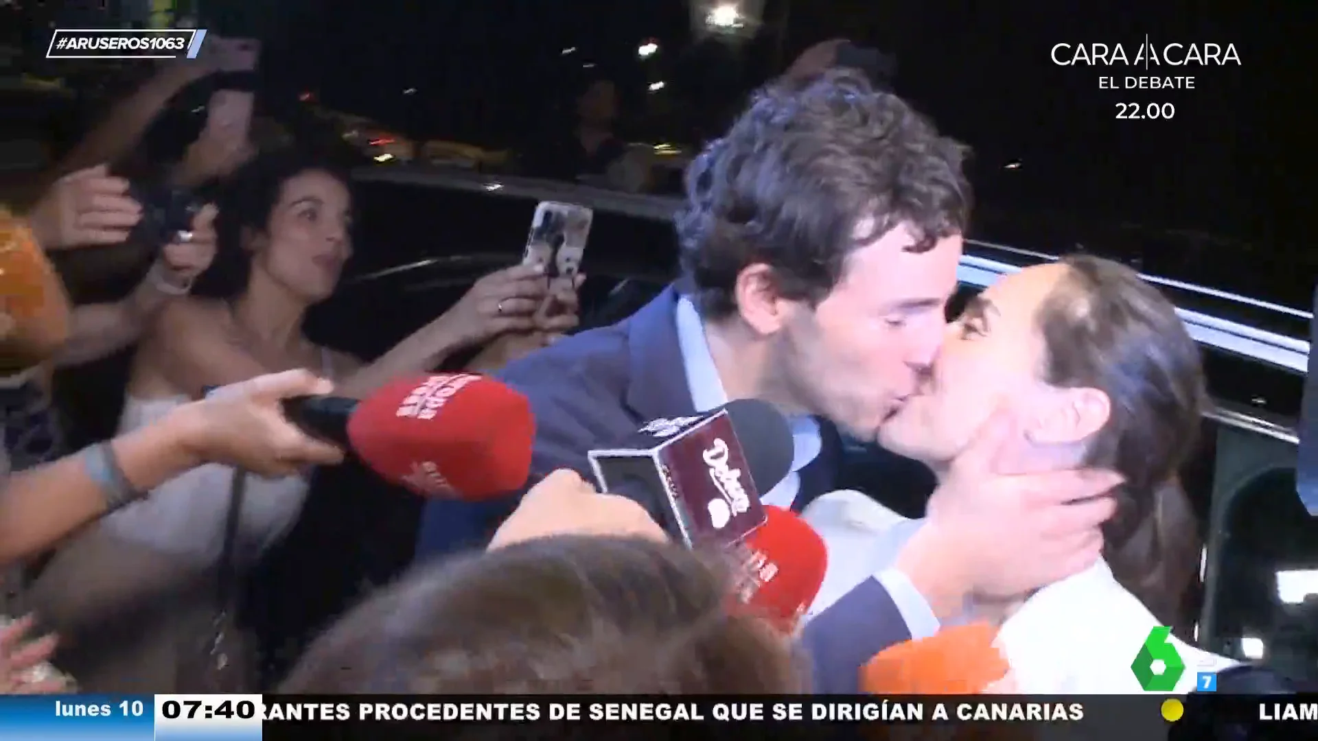 El beso viral de Tamara Falcó e Íñigo Onieva ante la prensa horas antes de su boda en El Rincón