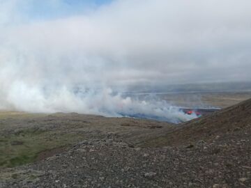 A volcano erupts near the capital of Iceland