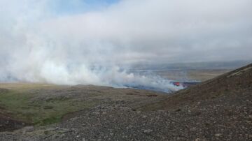 Imagen de la erupción del volcán cerca de la capital islandesa