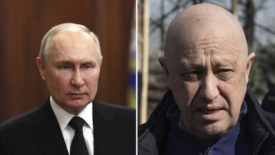 Vladímir Putin (izda.) y el líder de Wagner, Yevgueni Prigozhin (dcha.) Vladímir Putin (izda.) y el líder de Wagner, Yevgueni Prigozhin (dcha.)