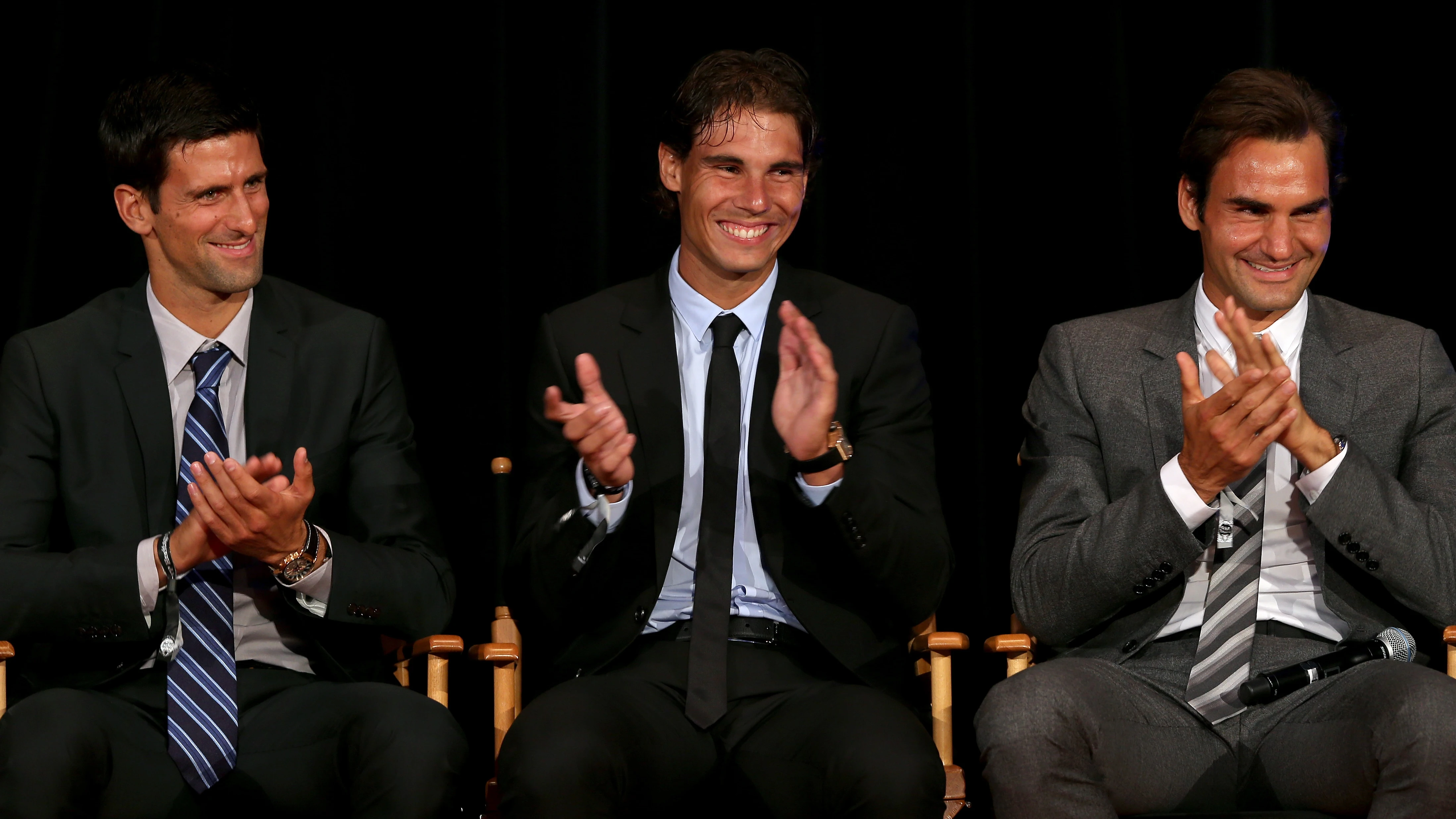 Novak Djokovic, Rafa Nadal y Roger Federer