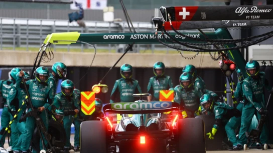 Fernando Alonso hace una parada en boxes Fernando Alonso hace una parada en boxes