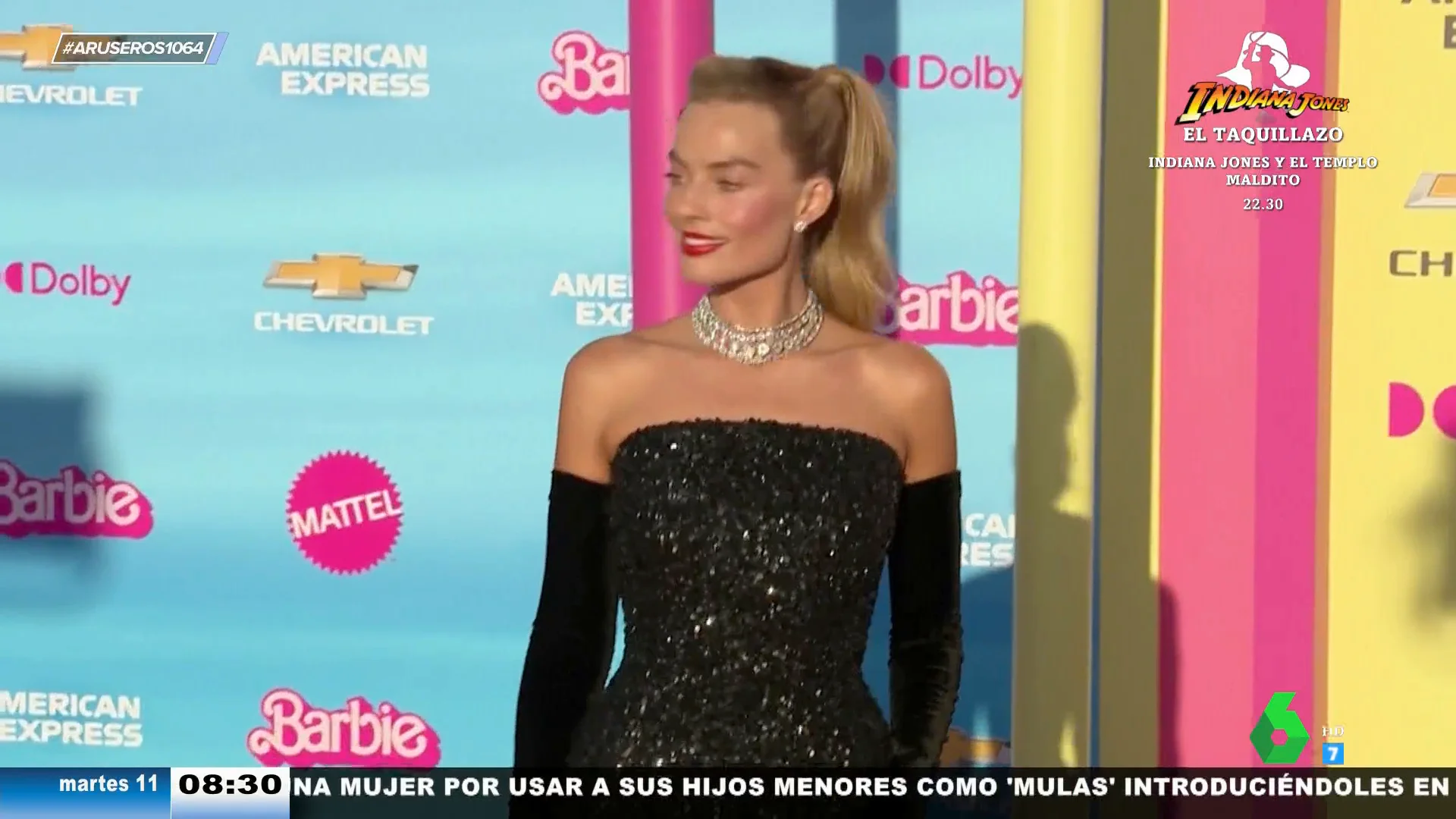 Margot Robbie, en el estreno de la película 'Barbie'