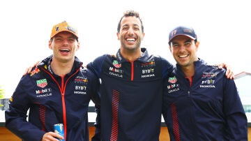 Verstappen, Ricciardo y Pérez