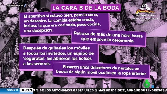 Tamara Falcó, Íñigo Onieva y la cara B de su boda: del "terrible" cacheo a los invitados a la polémica cena Tamara Falcó, Íñigo Onieva y la cara B de su boda: del "terrible" cacheo a los invitados a la polémica cena