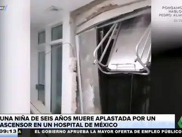 Muere una niña de seis años tras ser aplastada por un ascensor en un hospital de México