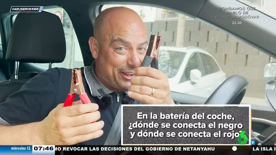 ¿Cómo hay que poner las pinzas cuando nos quedamos sin batería en el coche? Requena, profesor de autoescuela, responde ¿Cómo hay que poner las pinzas cuando nos quedamos sin batería en el coche? Requena, profesor de autoescuela, responde