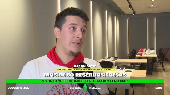 Aarón Ortíz, propietario y chef del restuarante Kabo. reservas falsas san fermin