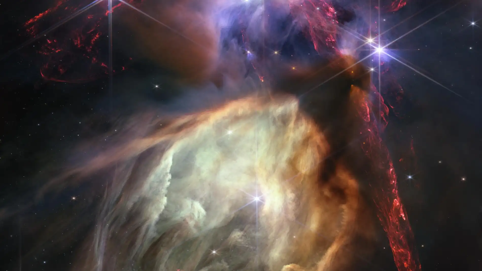 Complejo de nubes Rho Ophiuchi, la región de formación estelar más cercana a la Tierra captada por el Webb