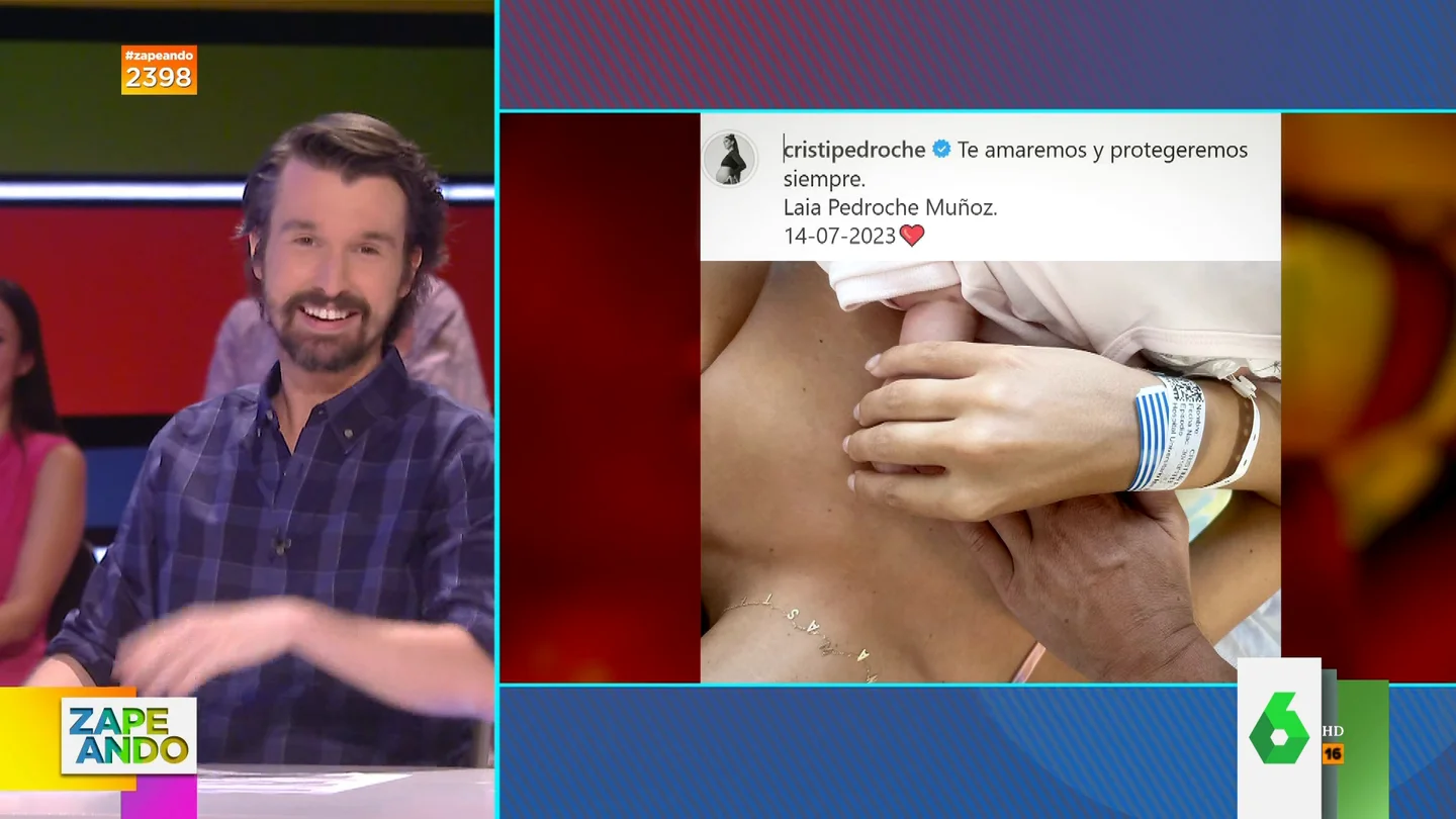 La cómica reacción de Santi Alverú a la hija de Cristina Pedroche La cómica reacción de Santi Alverú a la hija de Cristina Pedroche