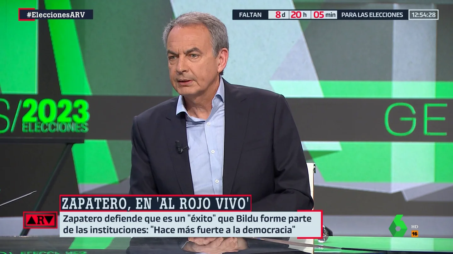 José Luis Rodríguez Zapatero, en Al Rojo Vivo ARV Zapatero ETA