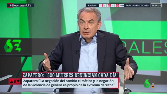 José Luis Rodríguez Zapatero, en Al Rojo Vivo ARV ZAPATERO VIOLENCIA MACHISTA
