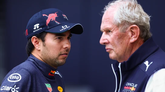 Sergio Pérez y Helmut Marko Sergio Pérez y Helmut Marko