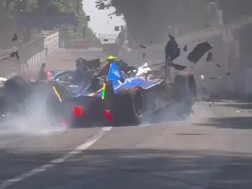 El accidente entre Sam Bird y Edoardo Mortara en el ePrix de Roma
