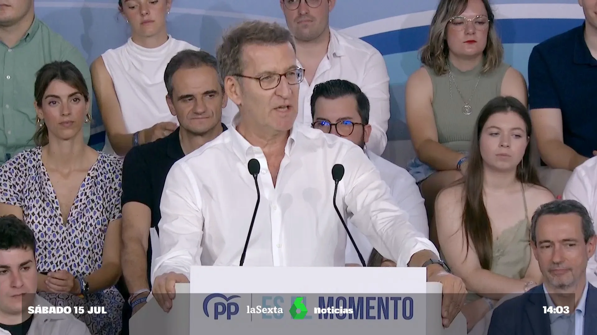 Alberto Núñez Feijóo Feijóo pide concentrar el voto para lograr "20 escaños" y gobernar en solitario