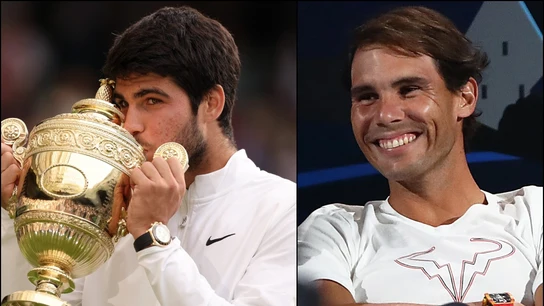 Carlos Alcaraz y Rafa Nadal Carlos Alcaraz y Rafa Nadal