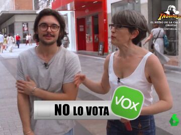 Así reacciona Thais Villas cuando Pedro busca un no-votante de Vox 