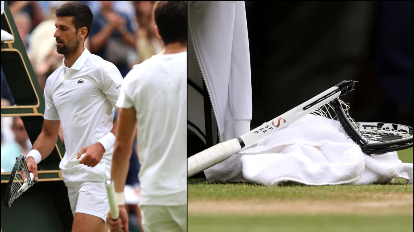 Djokovic destroza su raqueta Djokovic destroza su raqueta