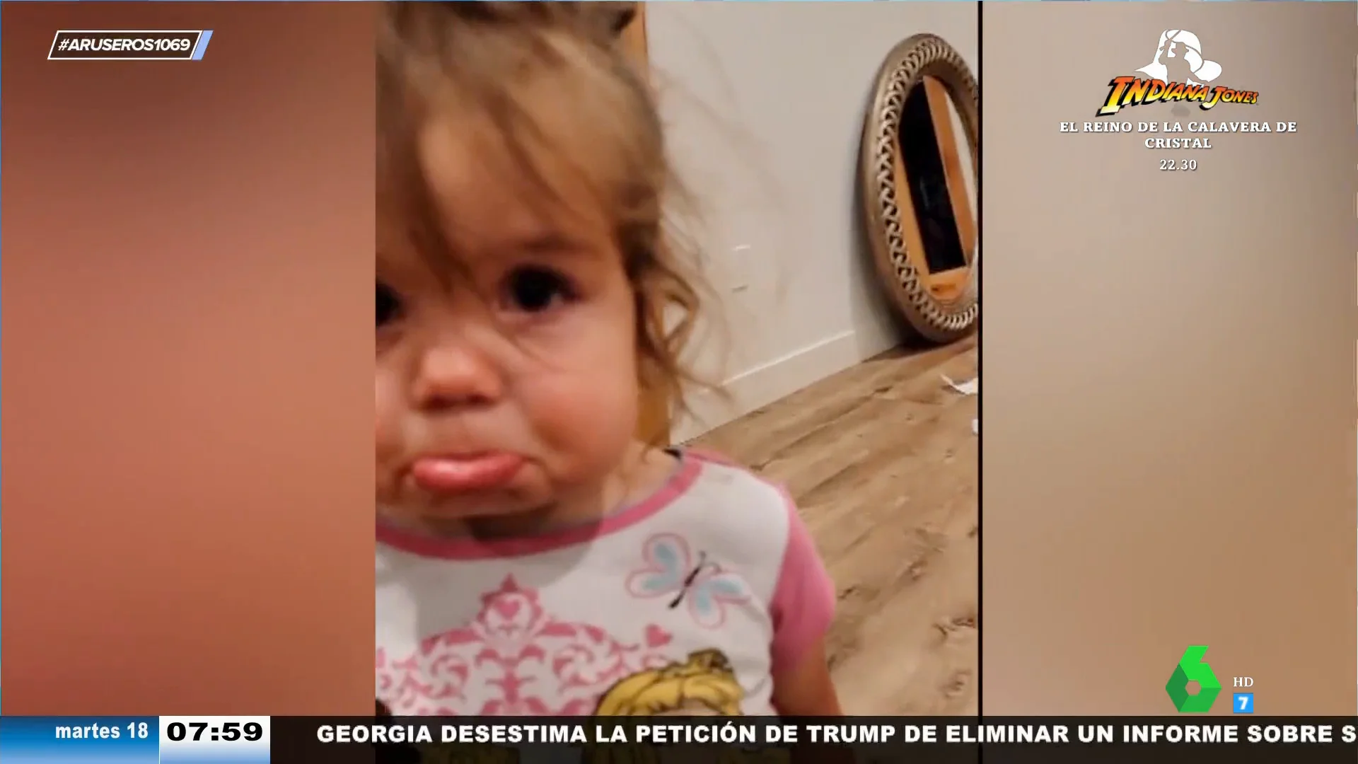 La divertida reacción de dos bebés gemelas cuando su padre descubre la travesura que han hecho en casa