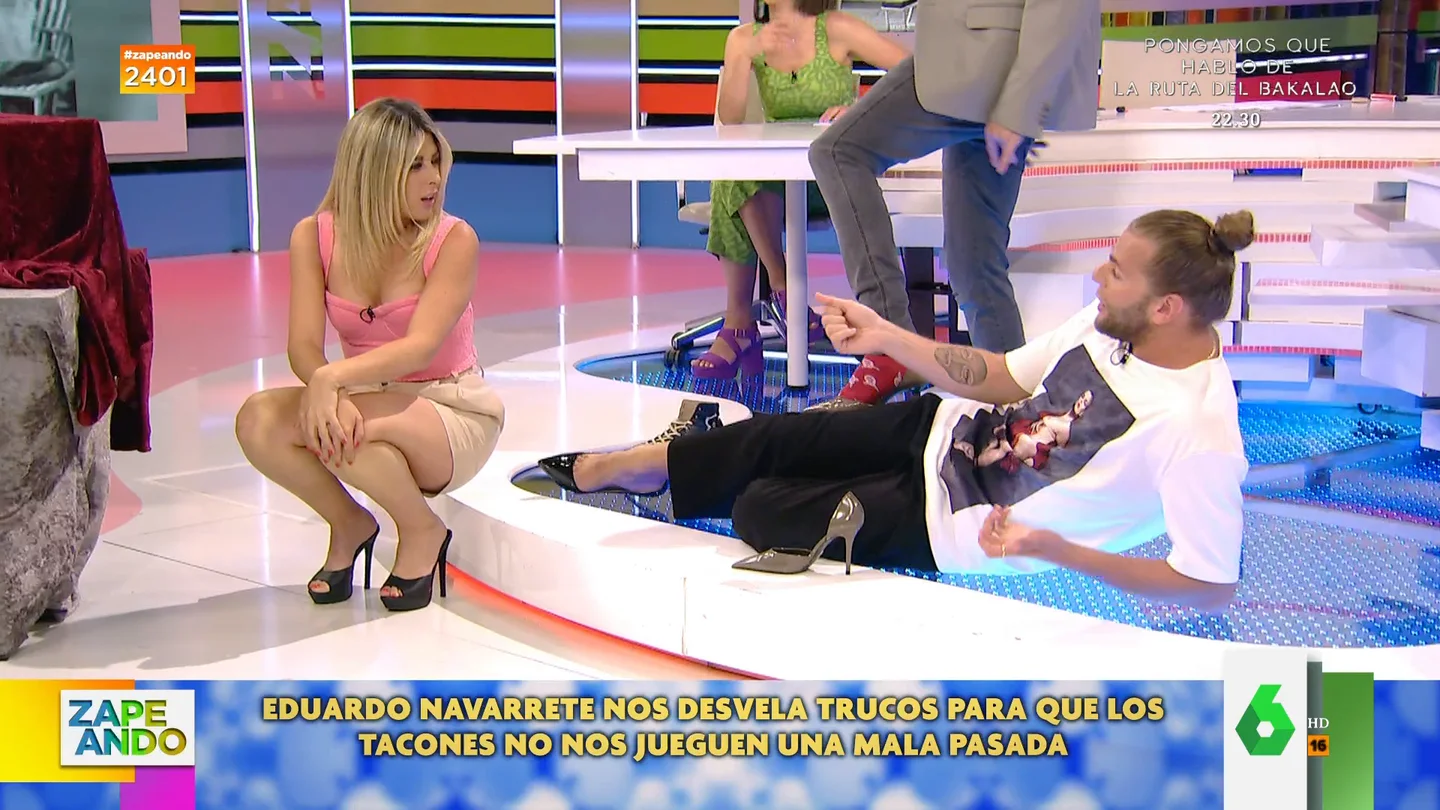 El consejo de Eduardo Navarrete a Valeria Ros para aliviar el dolor de pies con los zapatos de tacón El consejo de Eduardo Navarrete a Valeria Ros para aliviar el dolor de pies con los zapatos de tacón