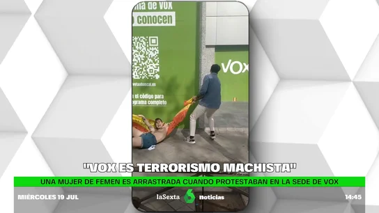 Femen en la sede de Vox Femen en la sede de Vox
