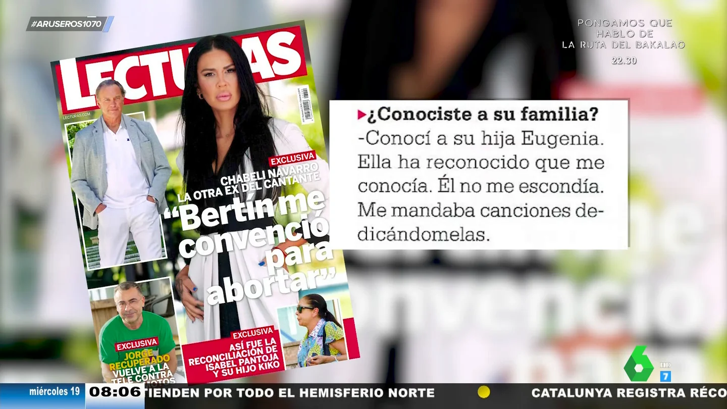 Chabeli Navarro asegura que Bertín Osborne la "convenció para abortar": "Fui con una amiga, él ni me llamó" Chabeli Navarro asegura que Bertín Osborne la "convenció para abortar": "Fui con una amiga, él ni me llamó"