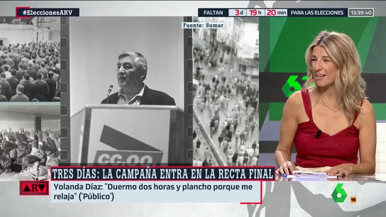 Yolanda Díaz se emociona al hablar de su familia: "Esto lo hago por mi padre y por mi hija" Yolanda Díaz se emociona al hablar de su familia: "Esto lo hago por mi padre y por mi hija"
