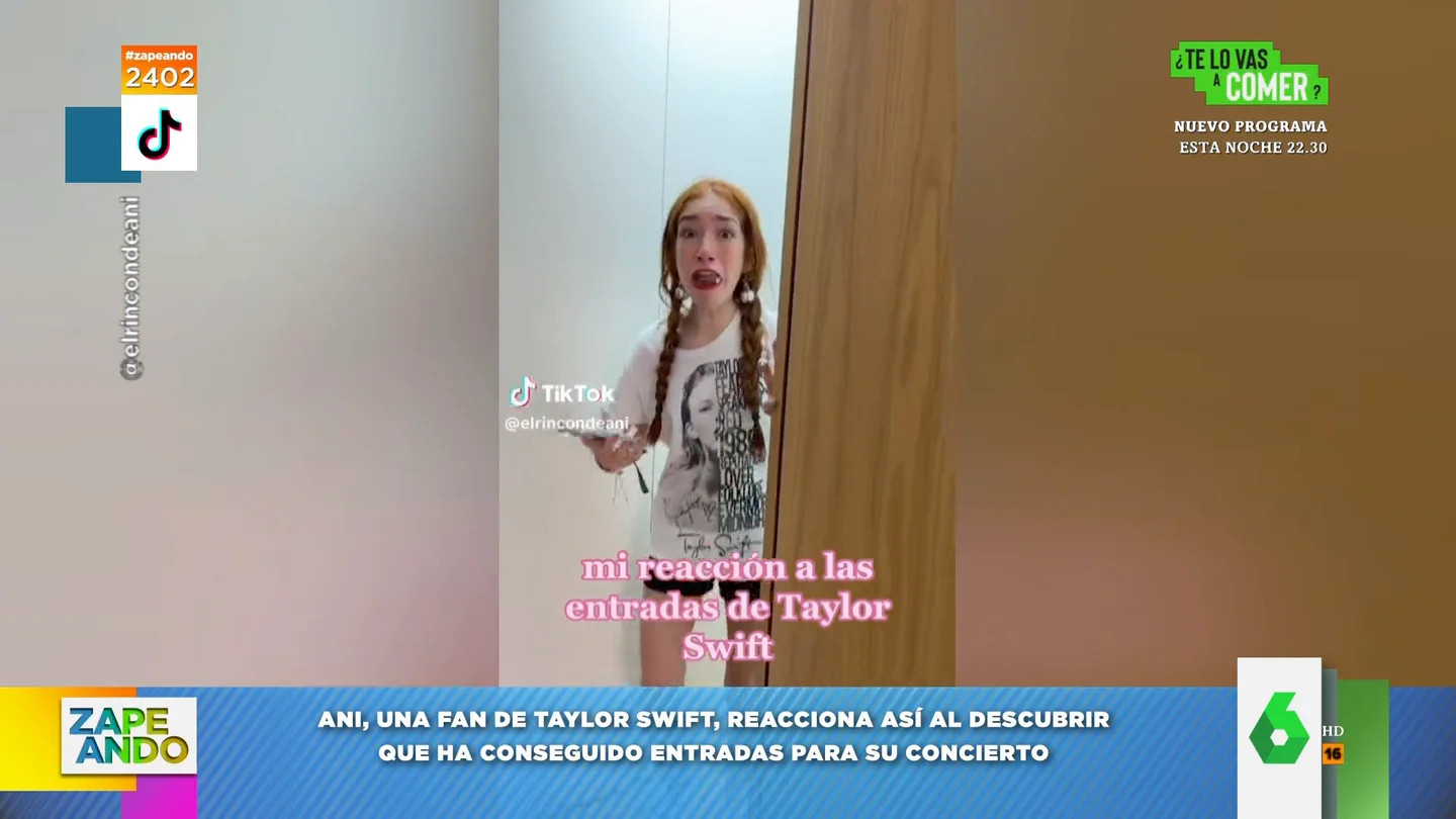 La expresiva reacción de una fan de Taylor Swift al conseguir entradas para su concierto en Madrid La expresiva reacción de una fan de Taylor Swift al conseguir entradas para su concierto en Madrid