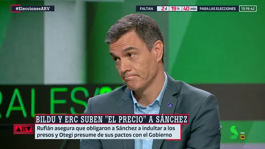 Pedro Sánchez, en Al Rojo Vivo Pedro Sánchez, en Al Rojo Vivo