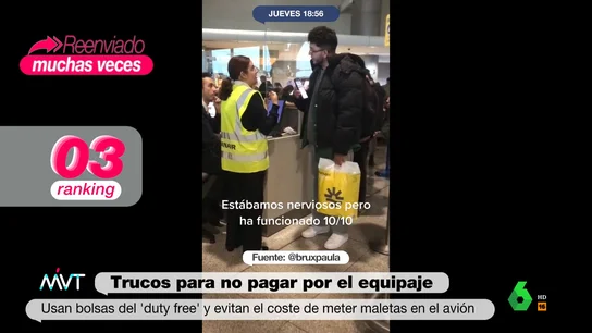 El truco viral para no pagar por el equipaje de mano: la clave está en el 'dutty free' El truco viral para no pagar por el equipaje de mano: la clave está en el 'dutty free'