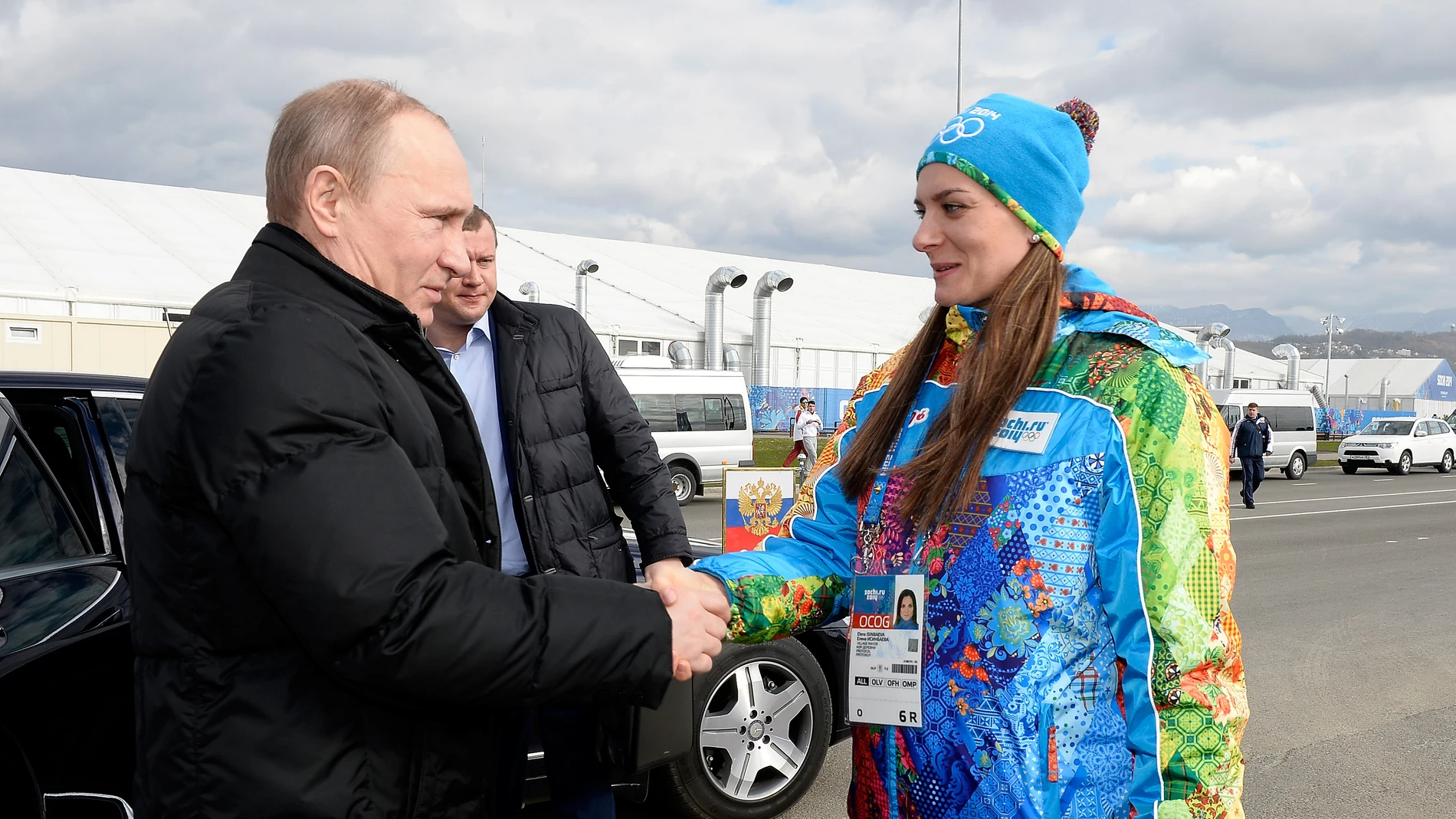 Yelena Isinbáyeva y Vladimir Putin