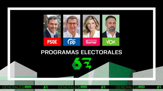 Consulta los programas electorales de todos los partidos que se presentan a las elecciones generales del 23J Consulta los programas electorales de todos los partidos que se presentan a las elecciones generales del 23J