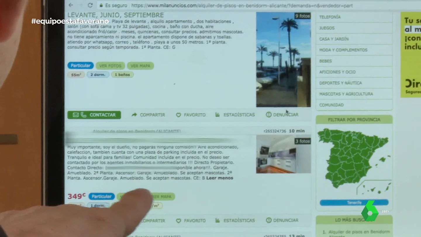 Anuncios de pisos turísticos en una web Anuncios de pisos turísticos en una web