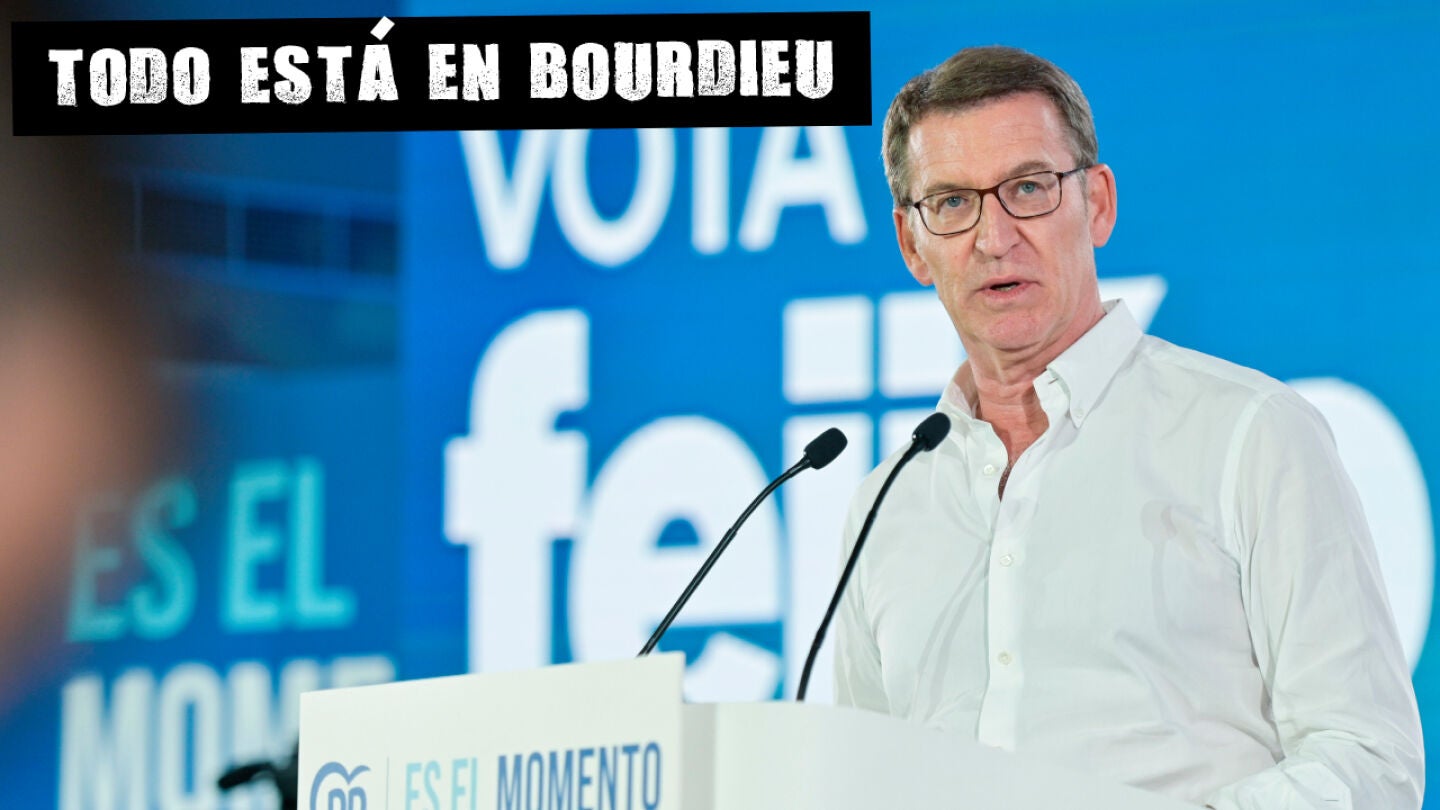 Alberto N&uacute;&ntilde;ez Feij&oacute;o, durante un acto de campa&ntilde;a