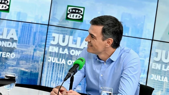 Pedro Sánchez, durante su entrevista en 'Onda Cero' el último día de la campaña electoral del 23J Pedro Sánchez, durante su entrevista en 'Onda Cero' el último día de la campaña electoral del 23J