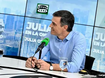 Pedro Sánchez, durante su entrevista en &#39;Onda Cero&#39; el último día de la campaña electoral del 23J