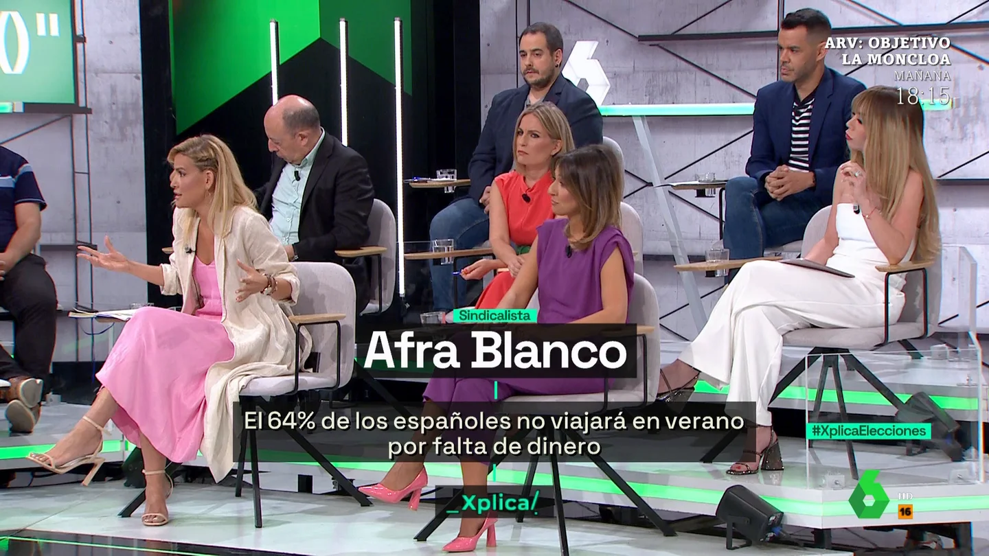 Afra Blanco, rotunda: "Si no queremos trabajadores en hostelería esclavos, deberíamos hablar de nóminas de 5.000 euros en Málaga" Afra Blanco, rotunda: "Si no queremos trabajadores en hostelería esclavos, deberíamos hablar de nóminas de 5.000 euros en Málaga"