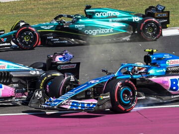 El accidente entre Ocon y Gasly