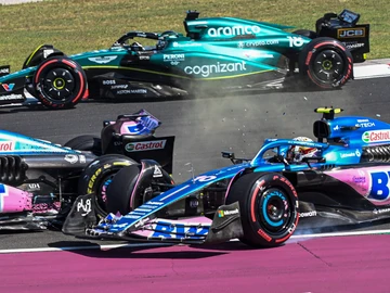 El accidente entre Ocon y Gasly El accidente entre Ocon y Gasly