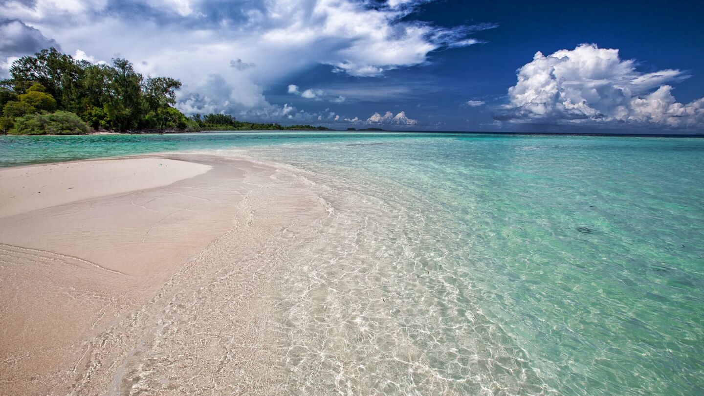 Playa de arena blanca